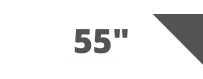 Hasta 55 pulgadas